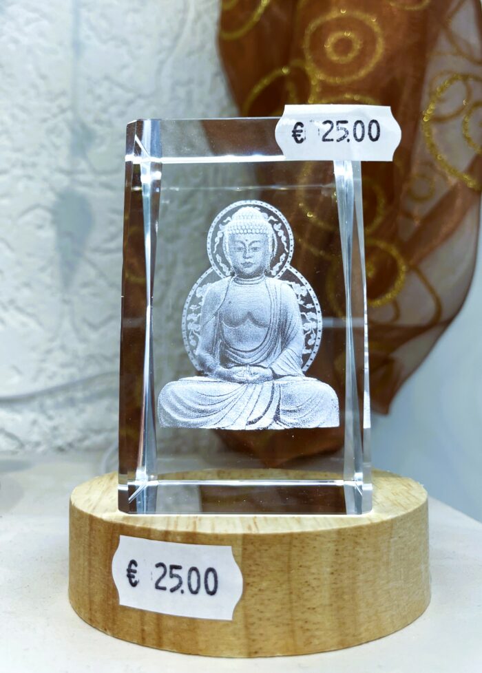 Kristallglas Buddha, 3D-Optik 5 SanjaNatur® - Edelsteine & Coaching