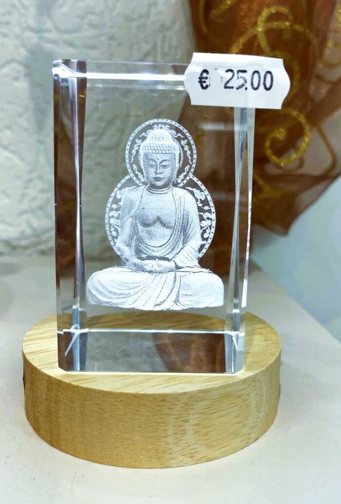 Kristallglas Buddha, 3D-Optik 6 SanjaNatur® - Edelsteine & Coaching