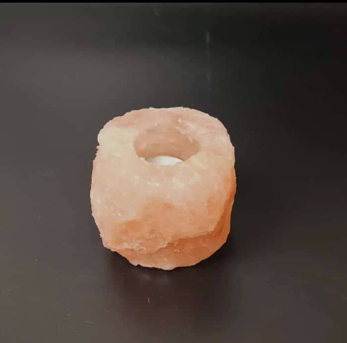Salzkristall - Teelicht klein - Mineralisierung und Ausgleich 4 SanjaNatur® - Edelsteine & Coaching