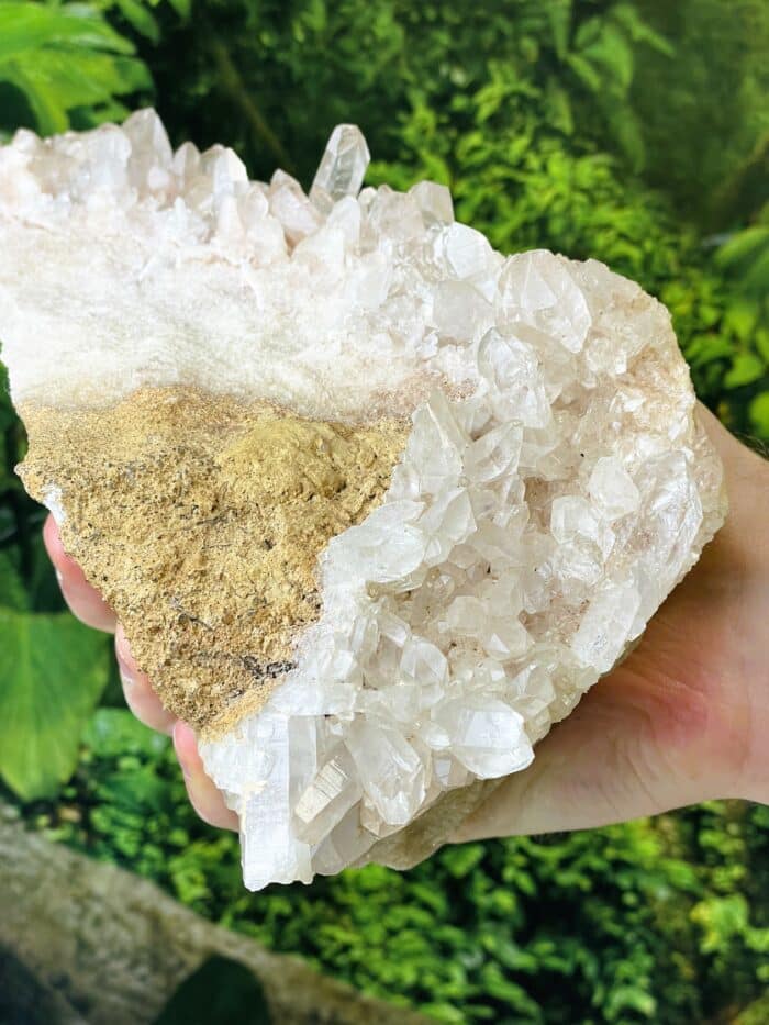 Bergkristall Stufe groß auf Sandstein - magische Kristalle 4 SanjaNatur® - Edelsteine & Coaching