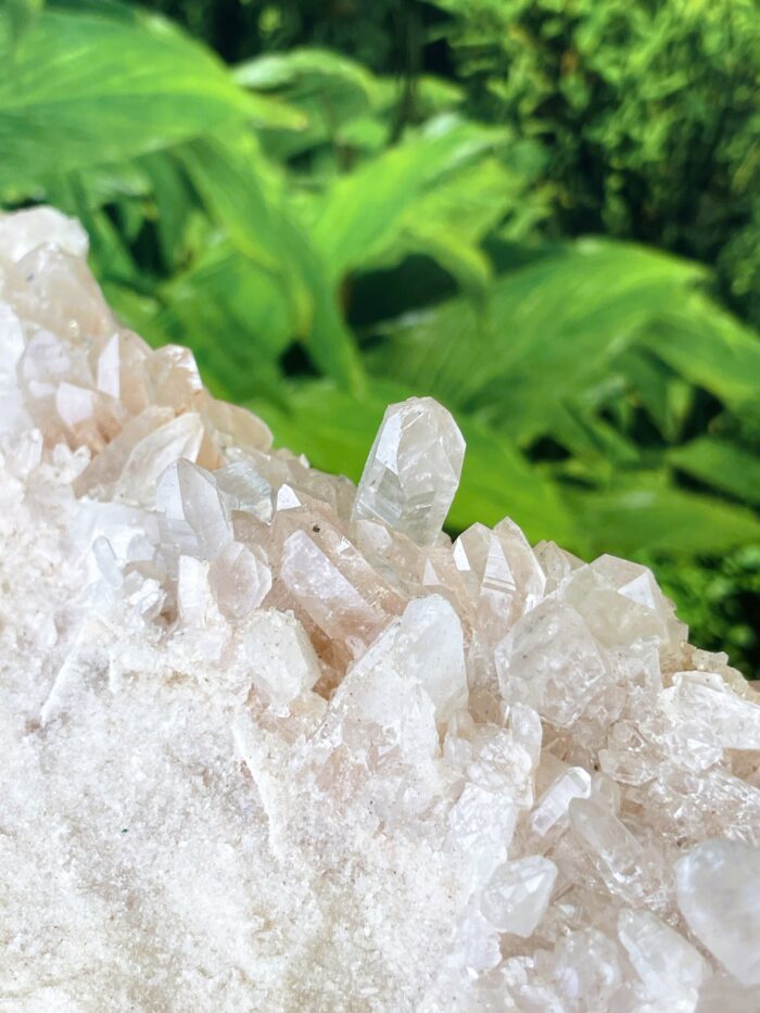 Bergkristall Stufe groß auf Sandstein - magische Kristalle 11 SanjaNatur® - Edelsteine & Coaching