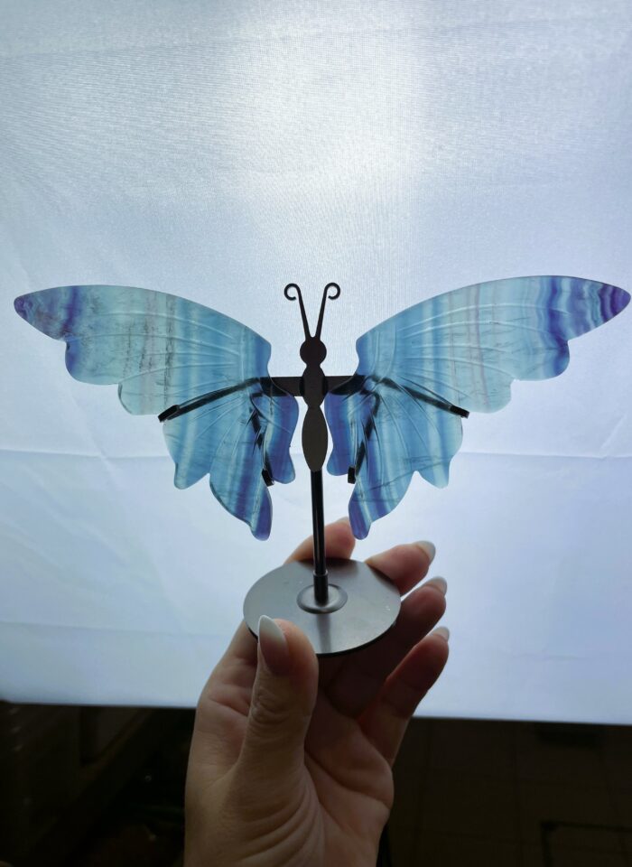Regenbogenfluorit Schmetterling, ca. 13cm 4 SanjaNatur® - Edelsteine & Coaching