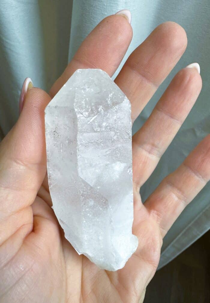 02 Bergkristall Spitze, ca. 7,5cm - naturbelassen 1 SanjaNatur® - Edelsteine & Coaching