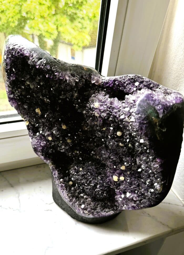 Amethyst Druse mit Achatrand - 4in1 majestätisches Naturwunder 6 Seelenbewusst