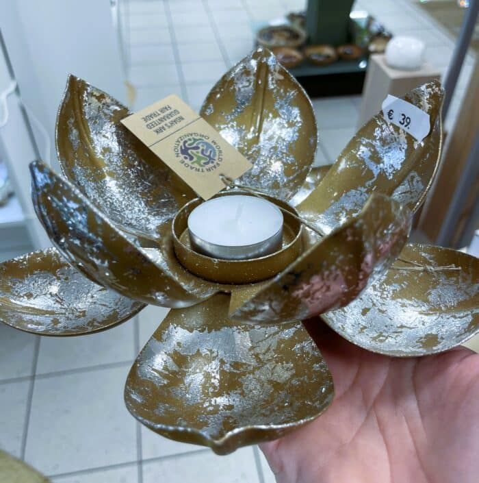 Teelichthalter "Lotus" - leuchtende Harmonie 4 SanjaNatur® - Edelsteine & Coaching