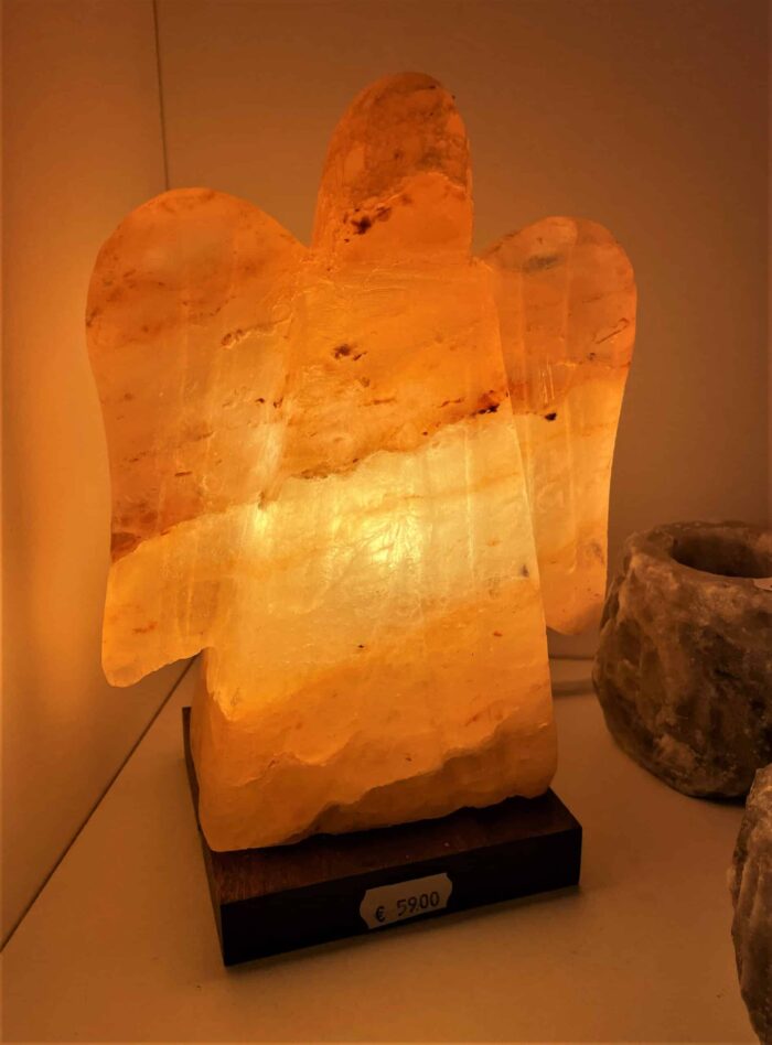 Salzkristall Lampe Engel groß 22 cm - Raum Mineralisierung 4 SanjaNatur® - Edelsteine & Coaching